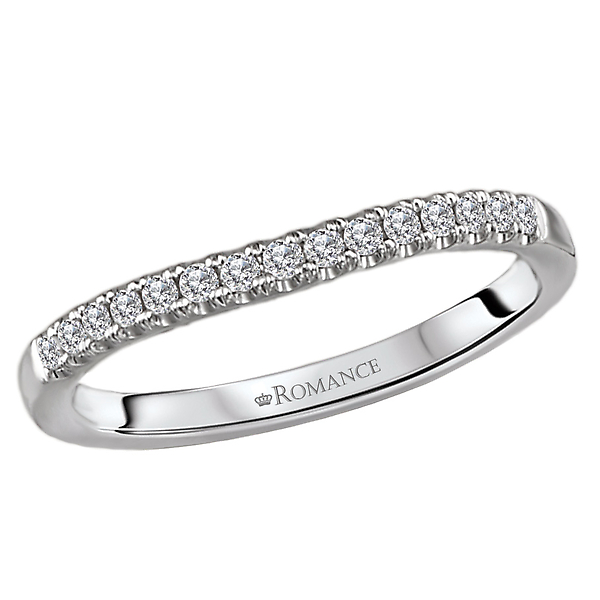 Diamond Curved Wedding Band