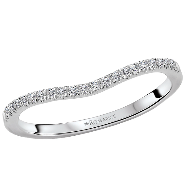 Diamond Curved Wedding Band