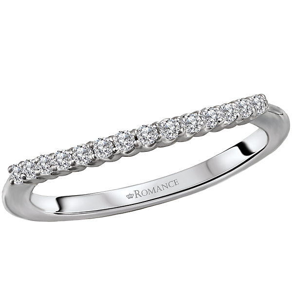 Curved Diamond Wedding Band