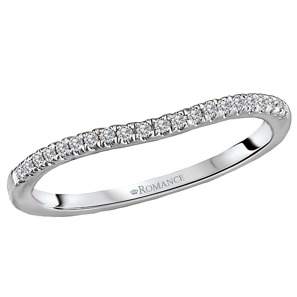 Diamond Curved Wedding Band