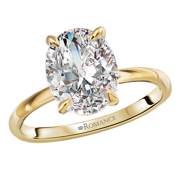 Diamond Semi-Mount Hidden Halo Engagement Ring