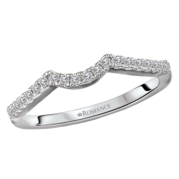 Diamond Curved Wedding Band