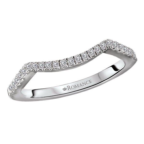 Diamond Curved Wedding Band