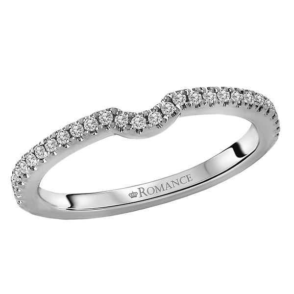 Diamond Curved Wedding Band