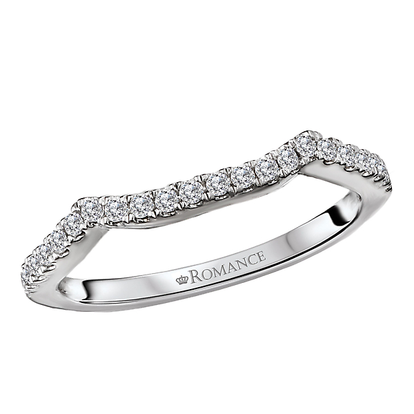 Diamond Curved Wedding Band