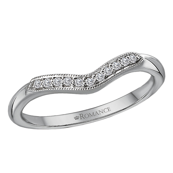 Curved Diamond Wedding Ring