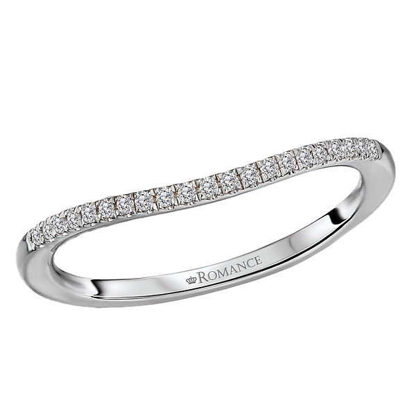 Diamond Curved Wedding Band