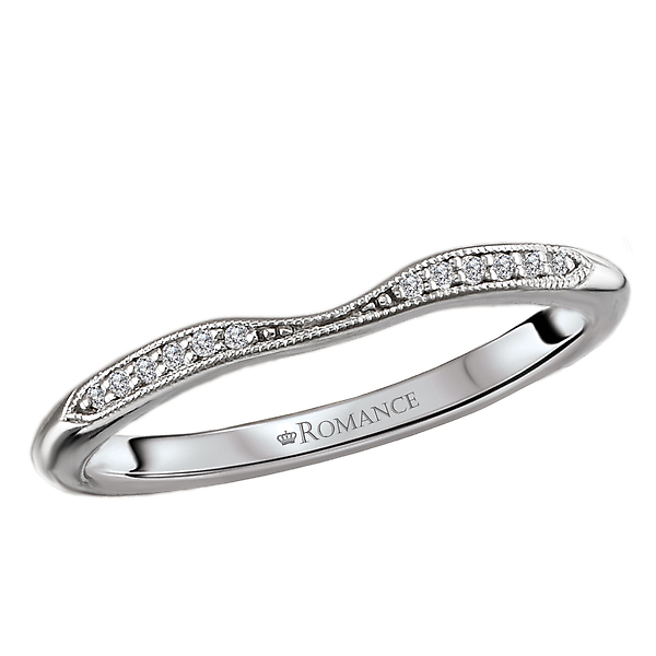 Diamond Curved Wedding Band