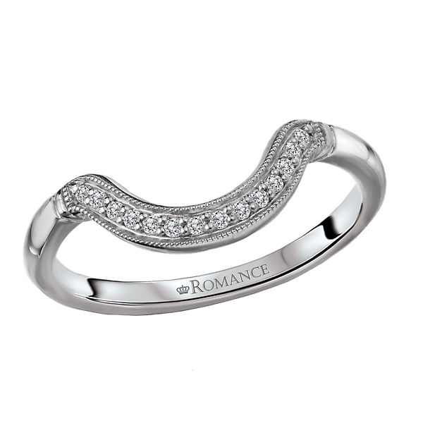 Diamond Curved Wedding Band