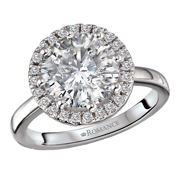 Halo Semi-Mount Diamond Engagement Ring