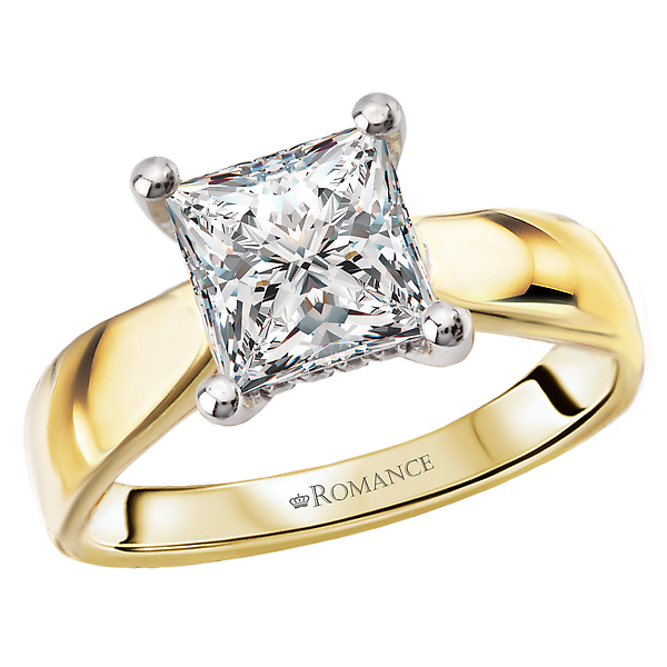 Diamond Semi-Mount Hidden Halo Engagement Ring