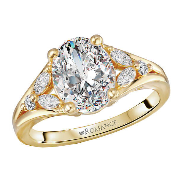 Split Shank Semi-Mount Diamond Engagement Ring