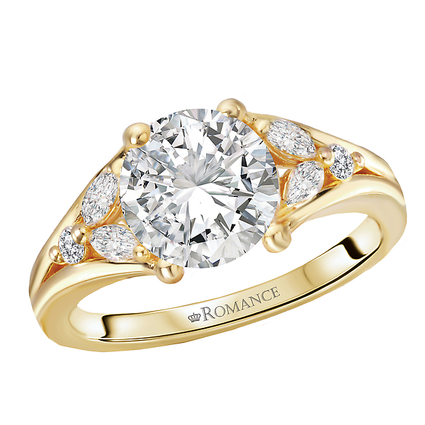 Split Shank Semi-Mount Diamond Engagement Ring