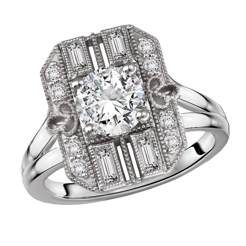 Semi-Mount Diamond Engagement Ring