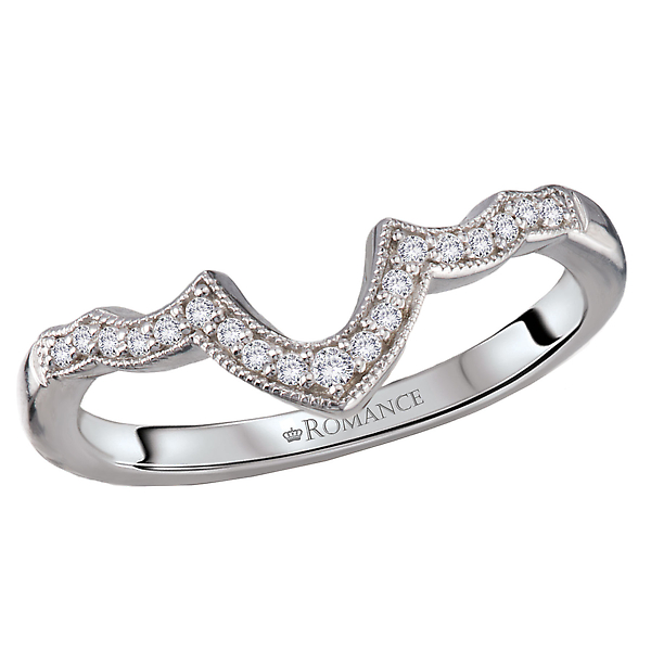 Diamond Curved Wedding Band