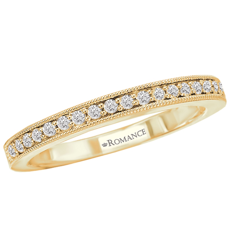 Diamond and Milgrain Detailed Diamond Engagement Ring