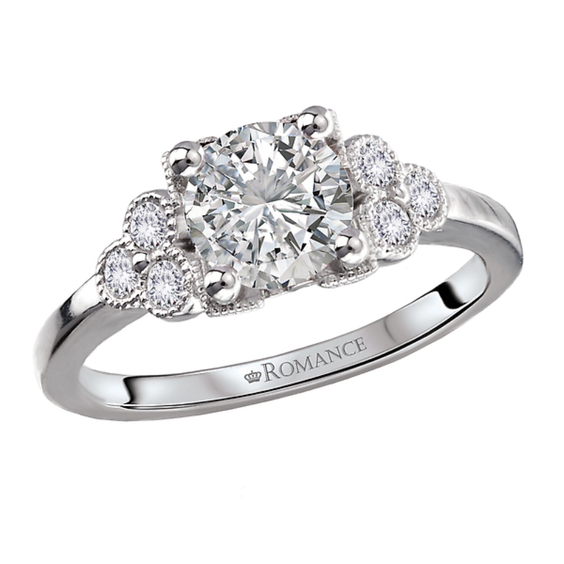 Semi-Mount Engagement Ring with Milgrain Design