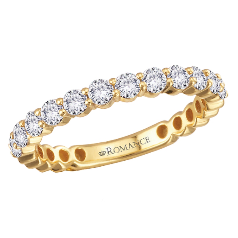 Straight Front Diamond Wedding Band