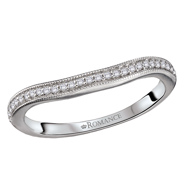 Straight Front Milgrain Design Nesting Band