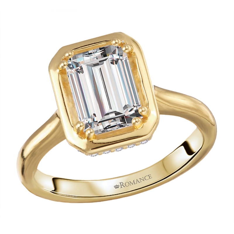 Hidden Halo Semi-Mount Engagement Ring