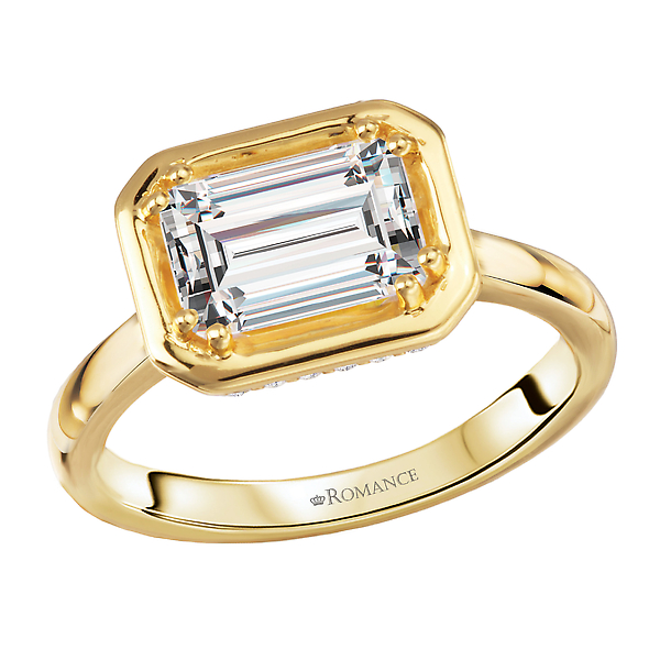 Hidden Halo Semi-Mount Engagement Ring