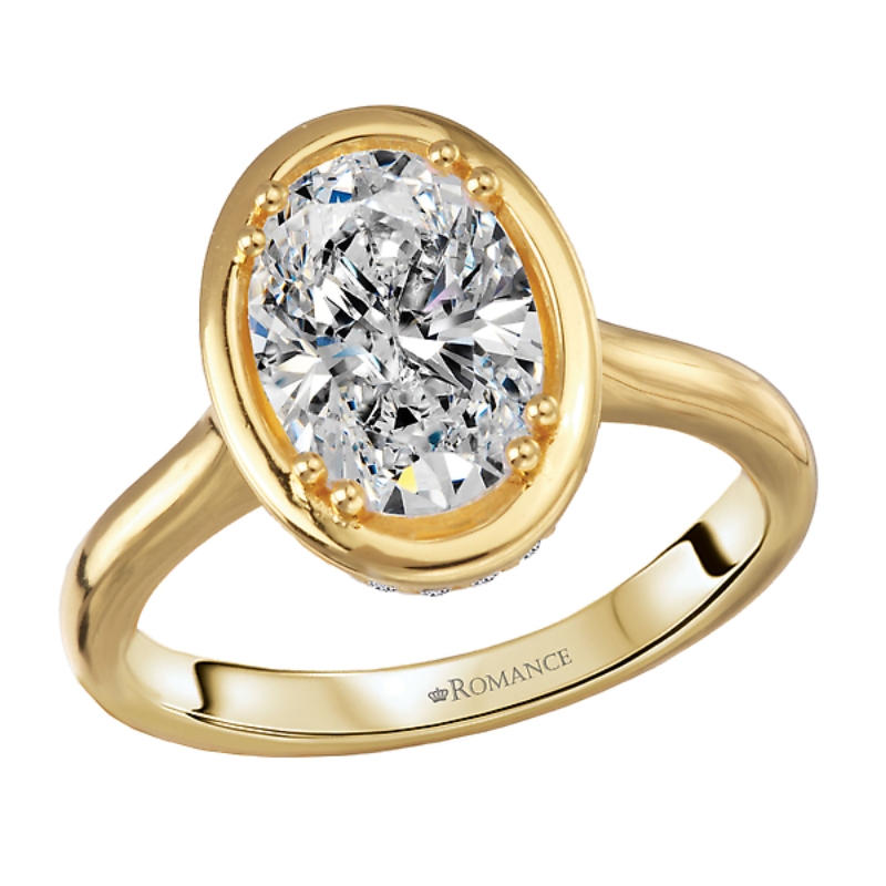 Hidden Halo Semi-Mount Engagement Ring