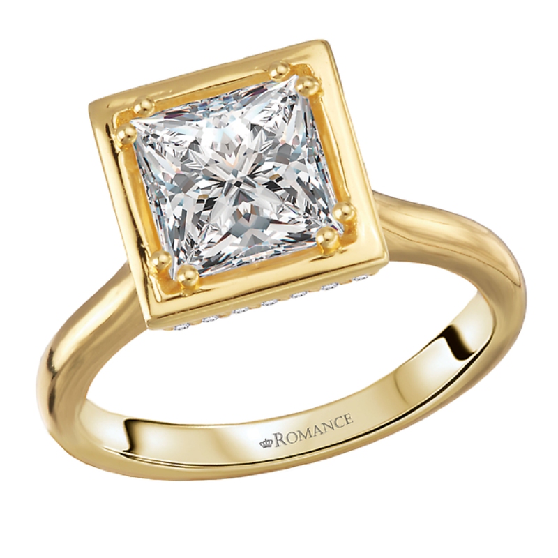 Hidden Halo Semi-Mount Engagement Ring