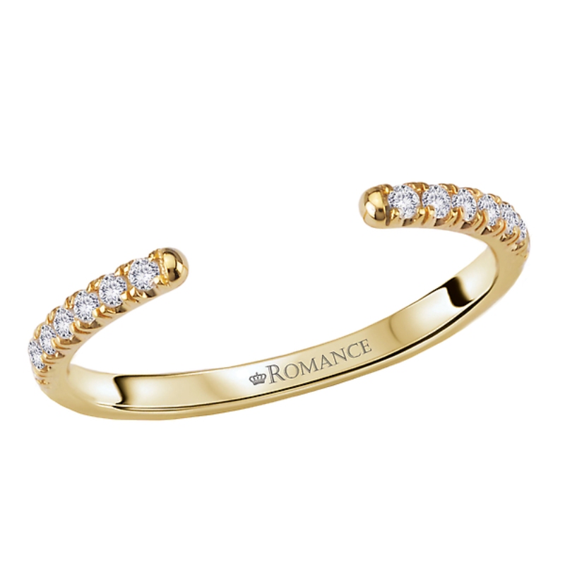 Open Front Diamond Wedding Band