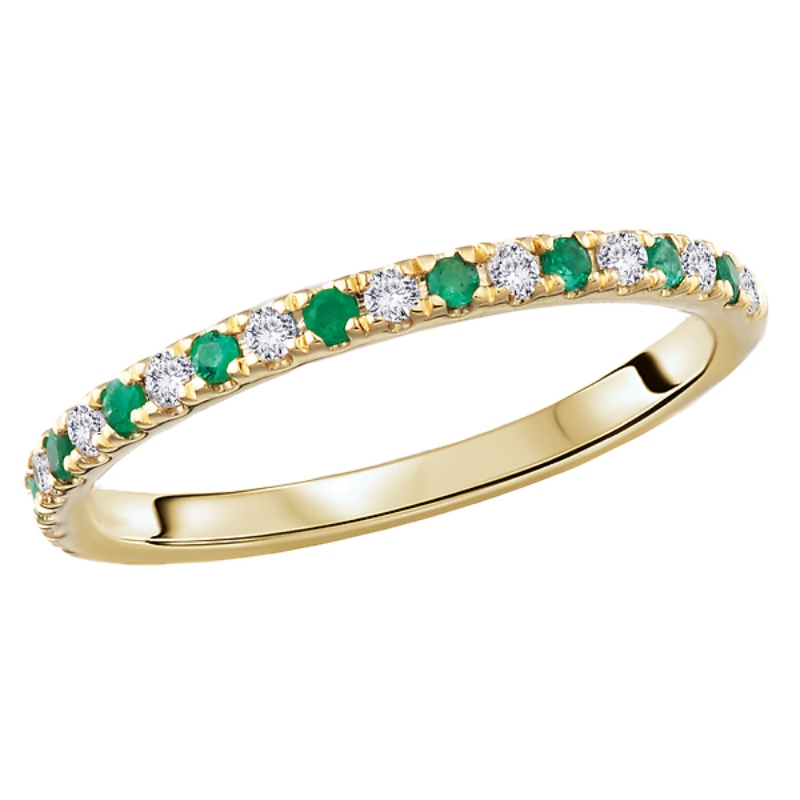 Diamond and Emerald Fashion Ring