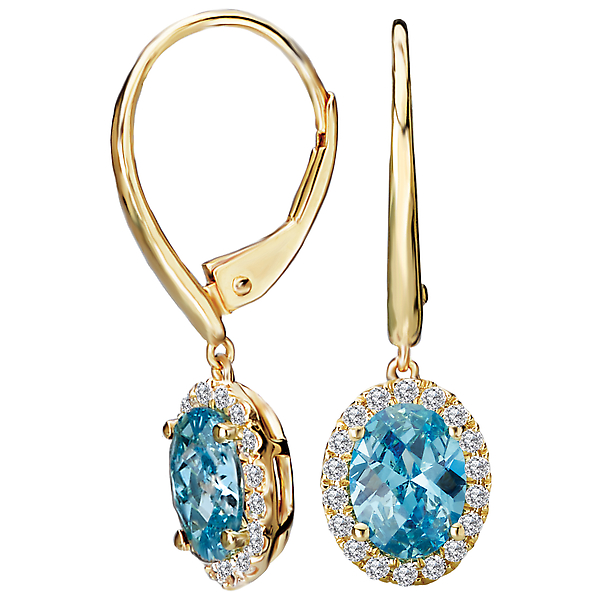 Ladies Fashion Gemstone Earrings