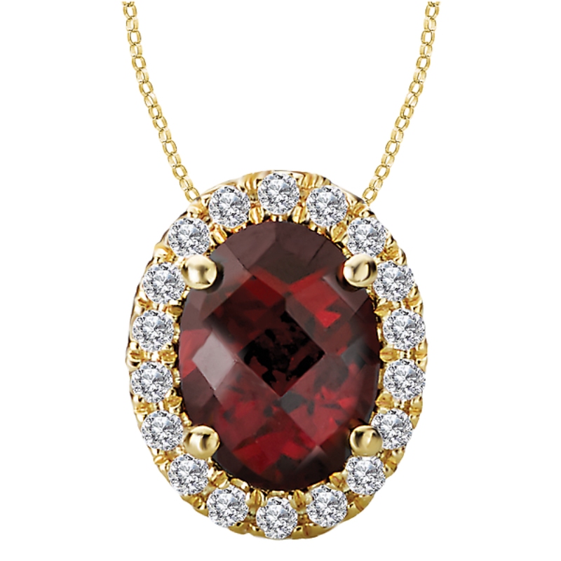 Ladies Fashion Gemstone and Diamond Pendant