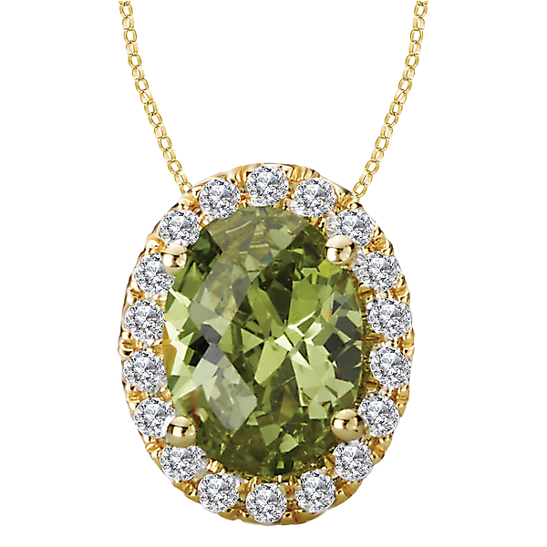 Ladies Fashion Gemstone and Diamond Pendant