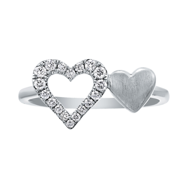 14KW Diamond Heart Ring