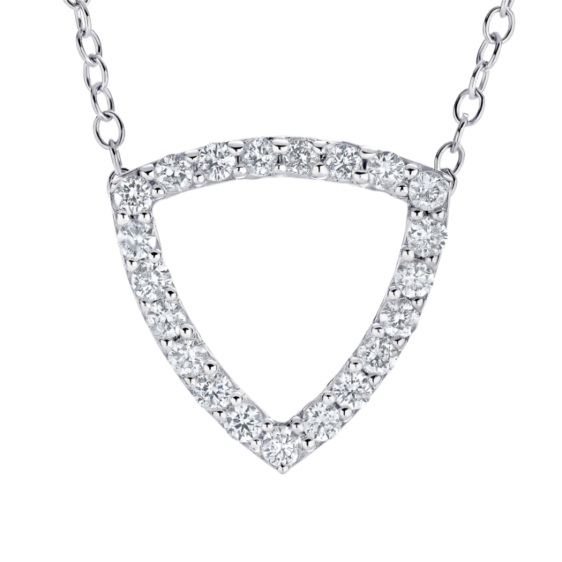 14KW Diamond Triangle Necklace