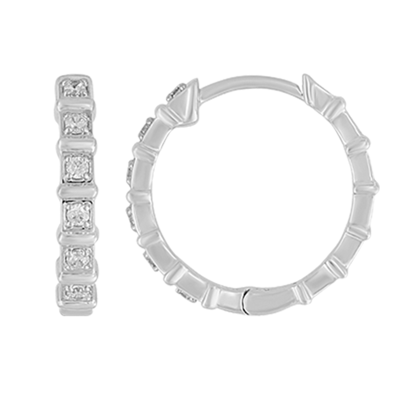 10KW Diamond Hoop Earrings