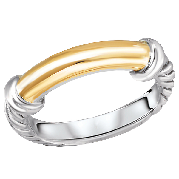 Ladies Fashion Two-Tone Ring