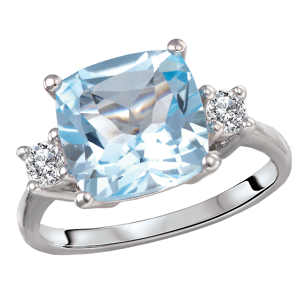Sky Blue Topaz Sterling Silver Fashion Ring