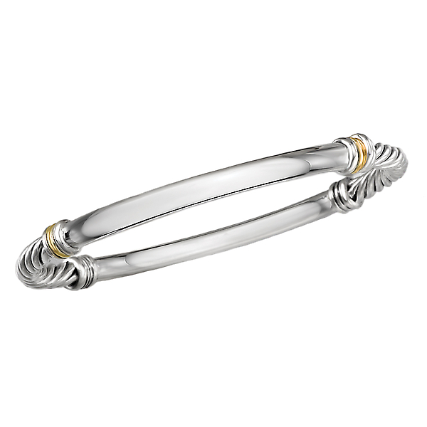 Ladies Fashion Two-Tone Bangle Bracelet