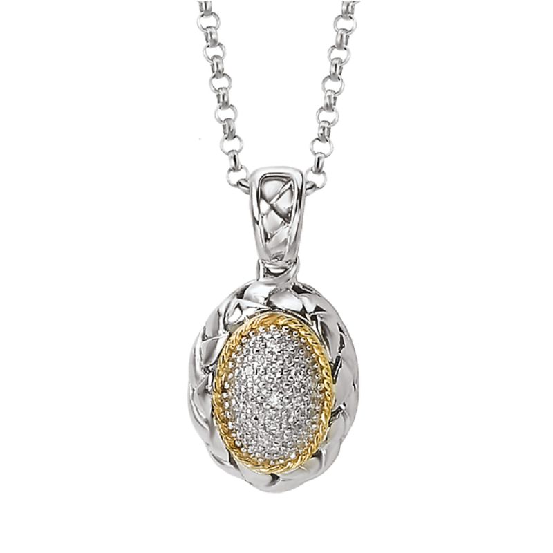 Ladies Fashion Two-Toned Pendant