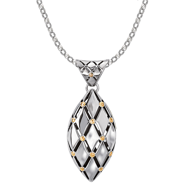 Ladies Fashion Two-Tone Pendant