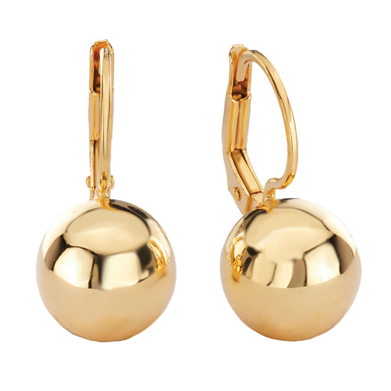 Italian Gold Plated Ball Earrings