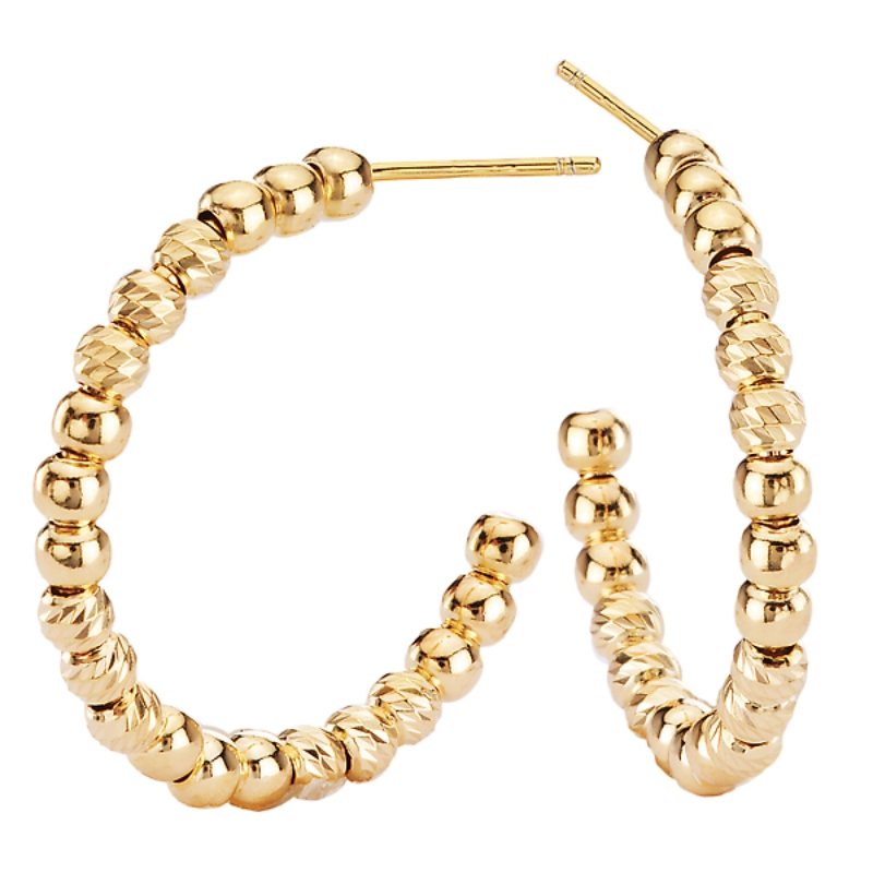 Italian Gold Plated Hoop Earrings