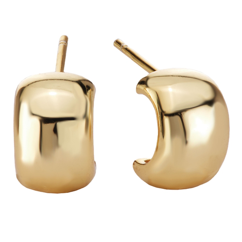 Italian Gold Plated Half Hoops