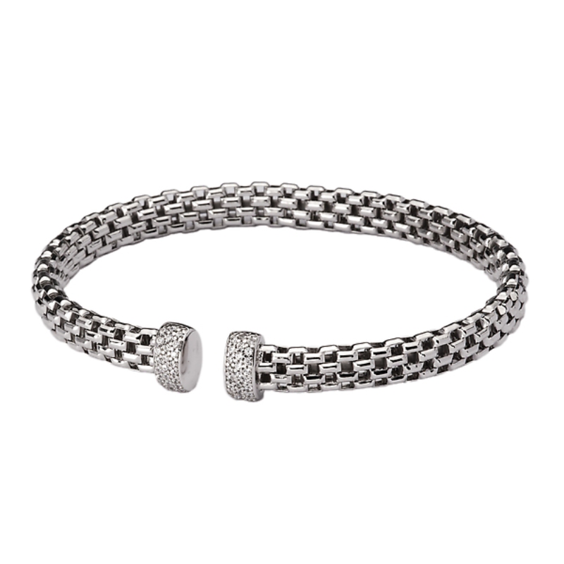 Italian Popcorn Mesh Cuff Bracelet