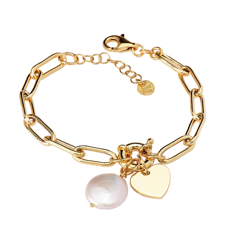 Gold Plated Sterling Silver Paperclip Bracelet