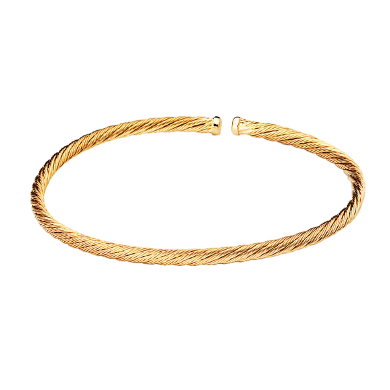 Gold Plated Sterling Silver Italian Cuff Bracelet