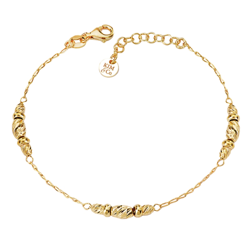 Italian Gold Plated Bead Bracelet