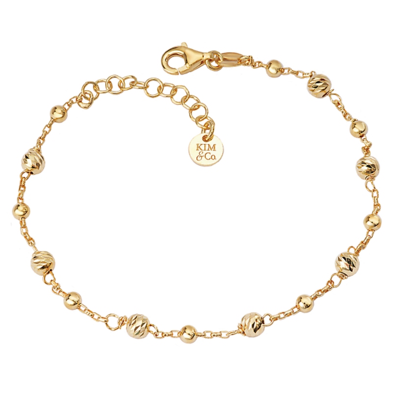 Italian Gold Plated Bead Bracelet