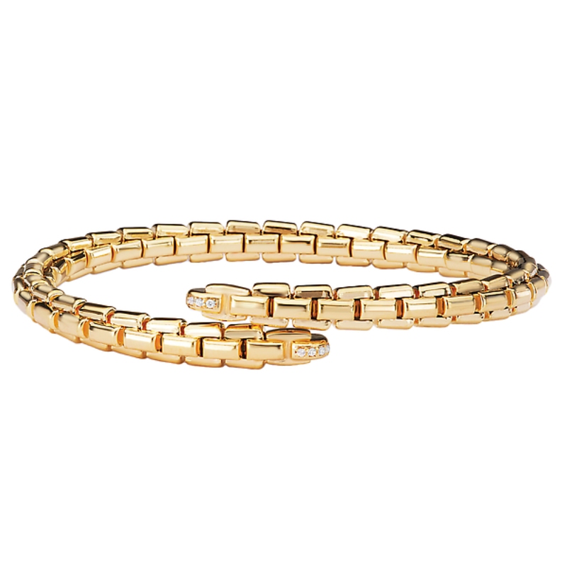 Italian Gold Plated Bypass Bangle
