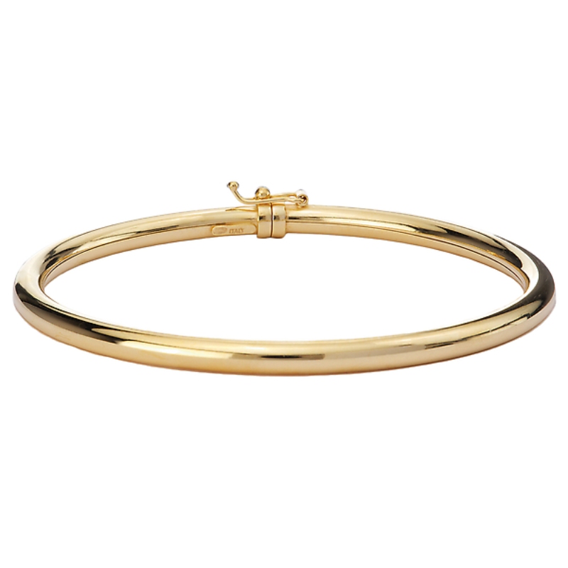 Italian Gold Plated Hinged Tube Bangle